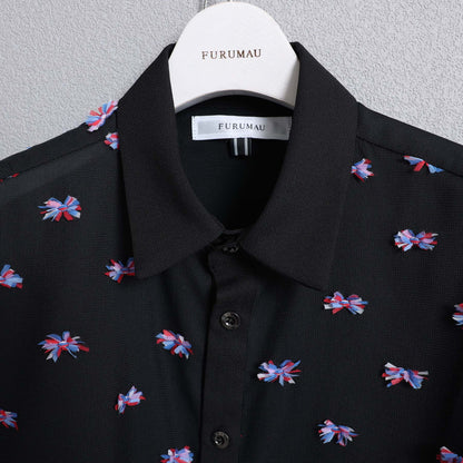 C-BL-83 Robin flower blouse WHITE