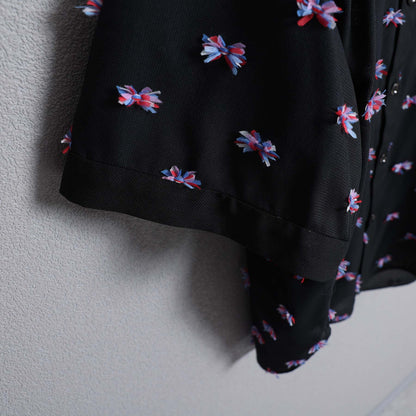 C-BL-83 Robin flower blouse WHITE