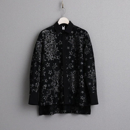 C-BL-72「Blanche」Relax shirts BLACK