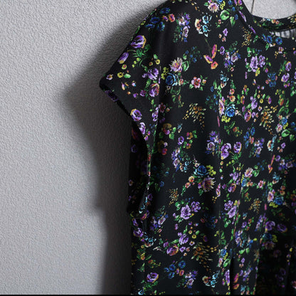 C-BL-83 Robin flower blouse WHITE