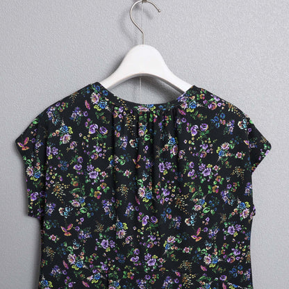 C-BL-83 Robin flower blouse WHITE