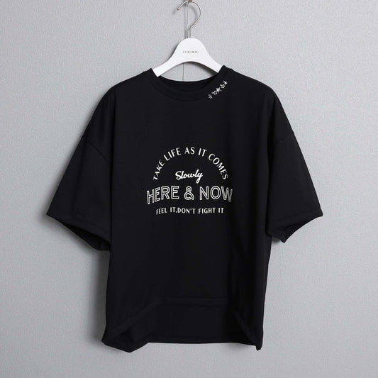 F-CS-10H「Snowmelt knit」Logo tee【BLACK】