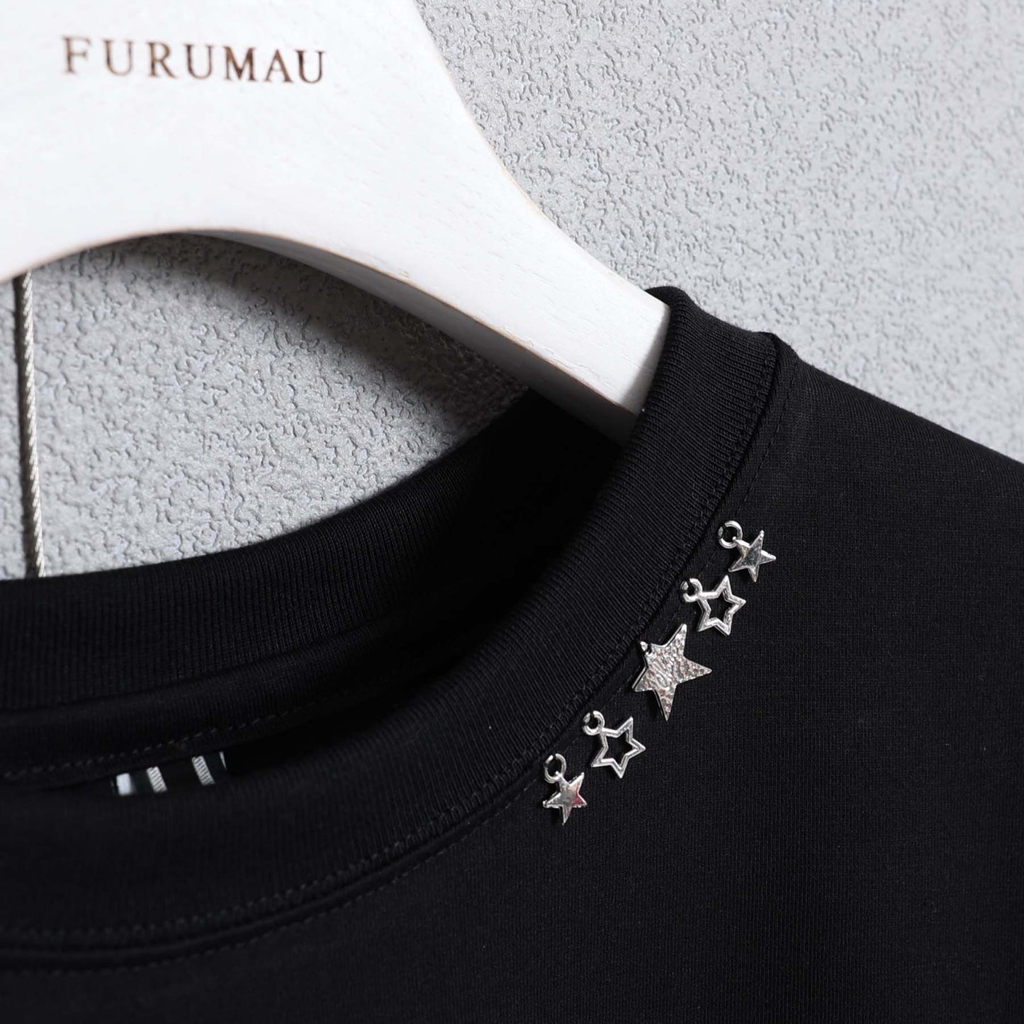 F-CS-10H「Snowmelt knit」Logo tee【BLACK】