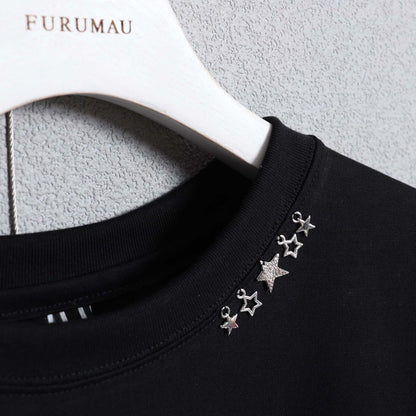 F-CS-10H「Snowmelt knit」Logo tee【BLACK】