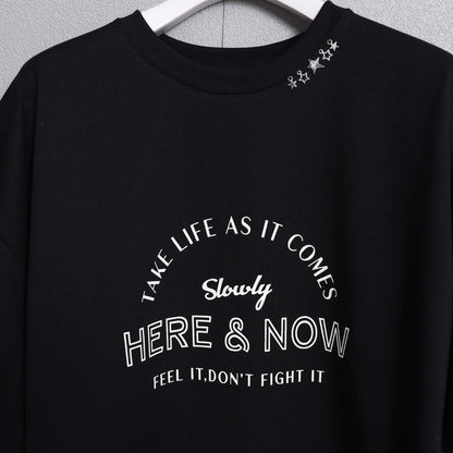 F-CS-10H「Snowmelt knit」Logo tee【BLACK】