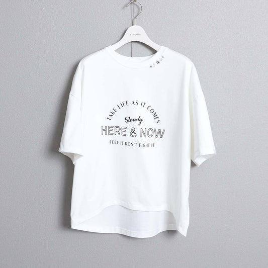 C-BL-83 Robin flower blouse WHITE