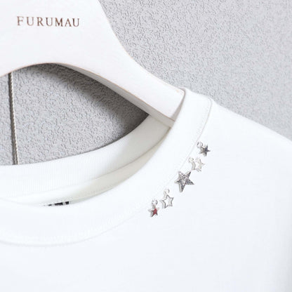 F-CS-10H「Snowmelt knit」Logo tee【WHITE】