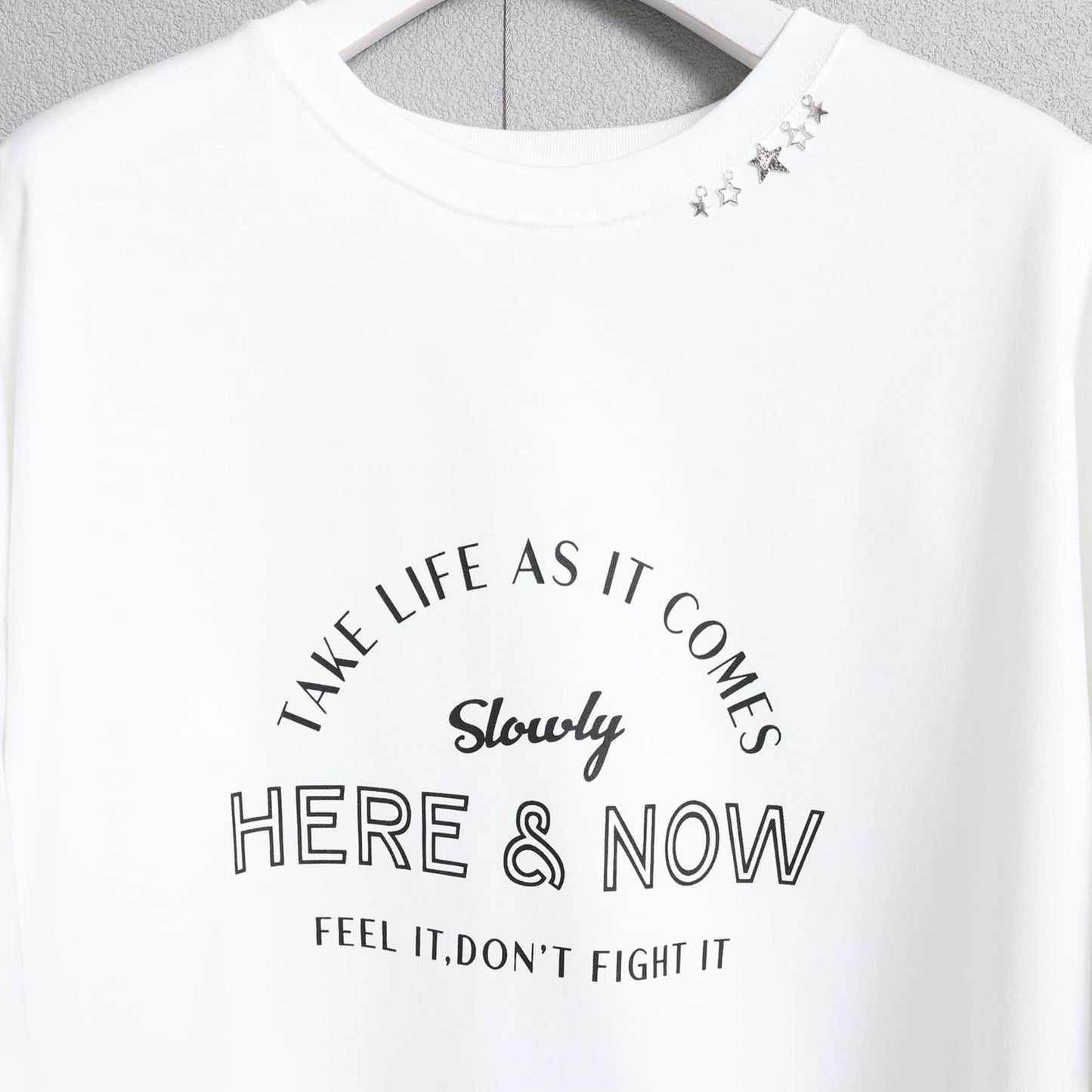 F-CS-10H「Snowmelt knit」Logo tee【WHITE】