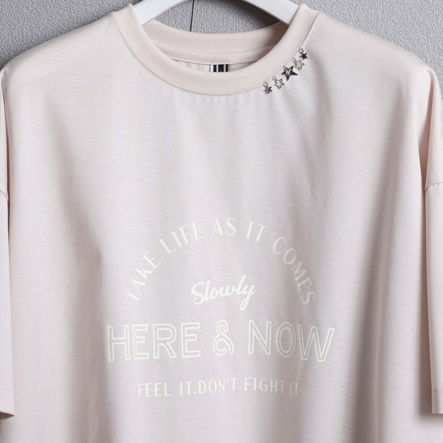 F-CS-10H「Snowmelt knit」Logo tee【BEIGE】