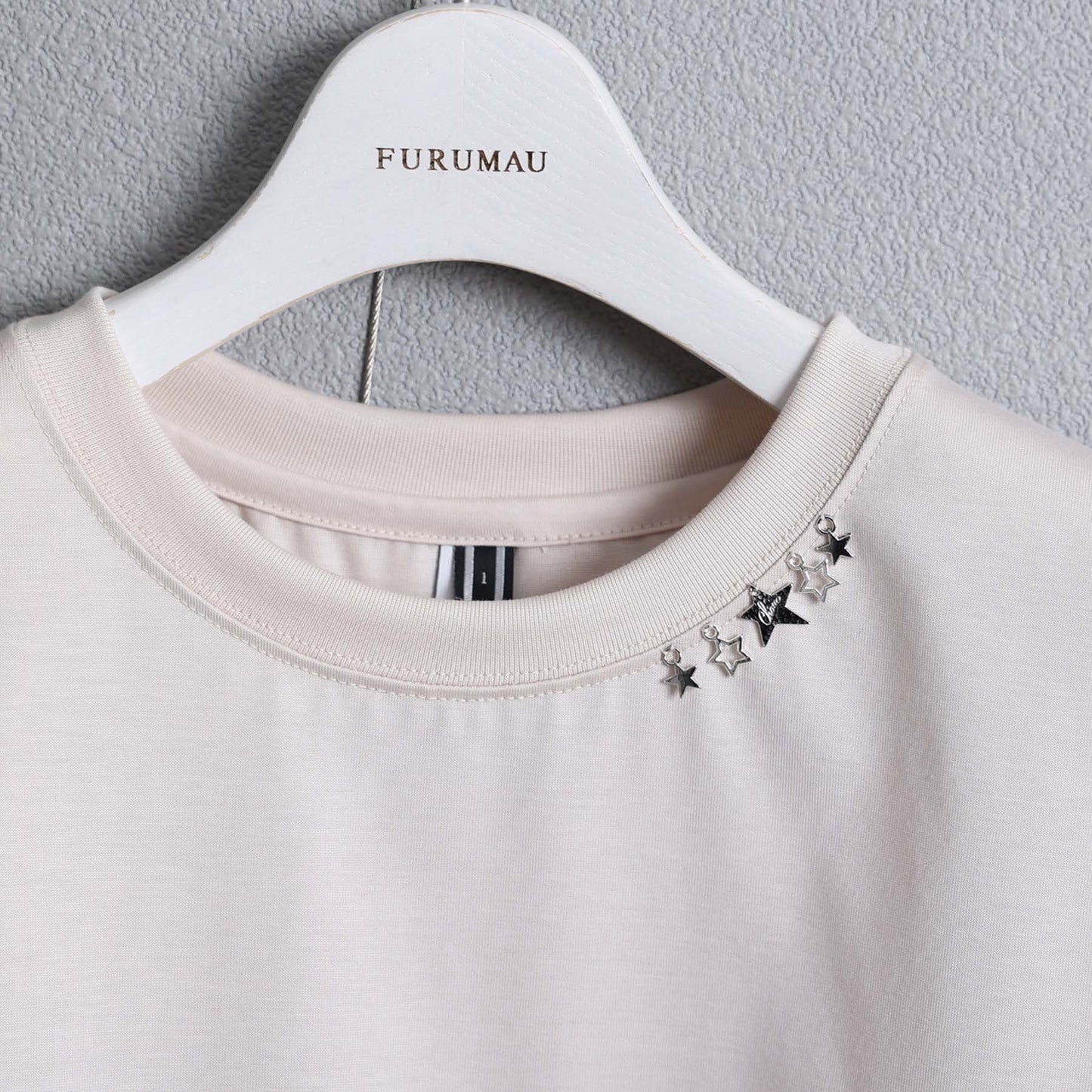 F-CS-10H「Snowmelt knit」Logo tee【BEIGE】