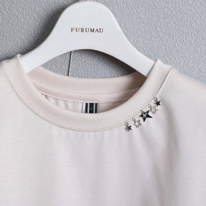 F-CS-10H「Snowmelt knit」Logo tee【BEIGE】