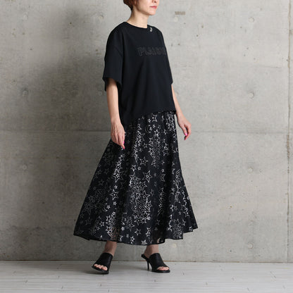 C-SK-119「Blanche」 Long skirt BLACK