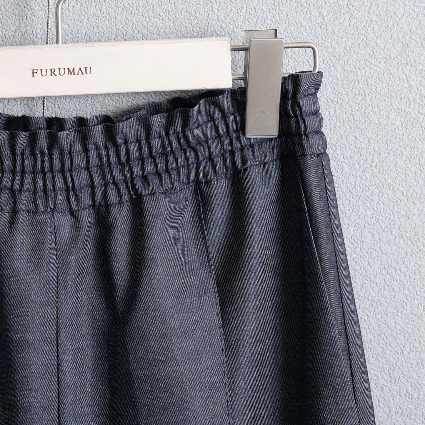 F-PT-10「Function light denim」Easy wide pants【NAVY】