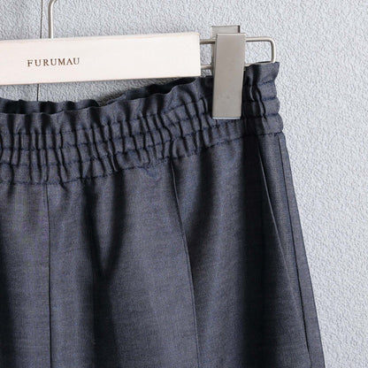 F-PT-10「Function light denim」Easy wide pants【NAVY】