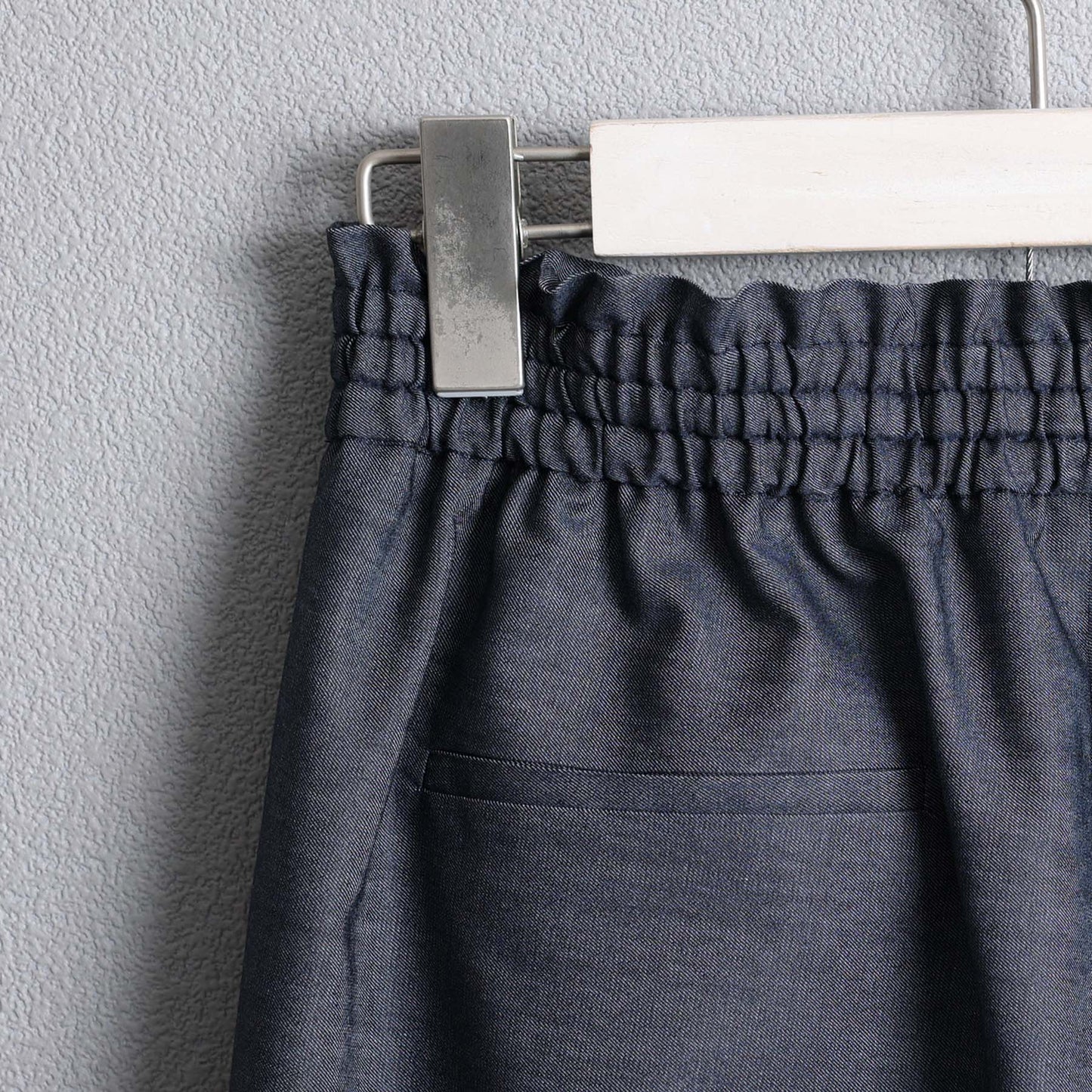 F-PT-10「Function light denim」Easy wide pants【NAVY】