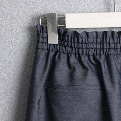 F-PT-10「Function light denim」Easy wide pants【NAVY】
