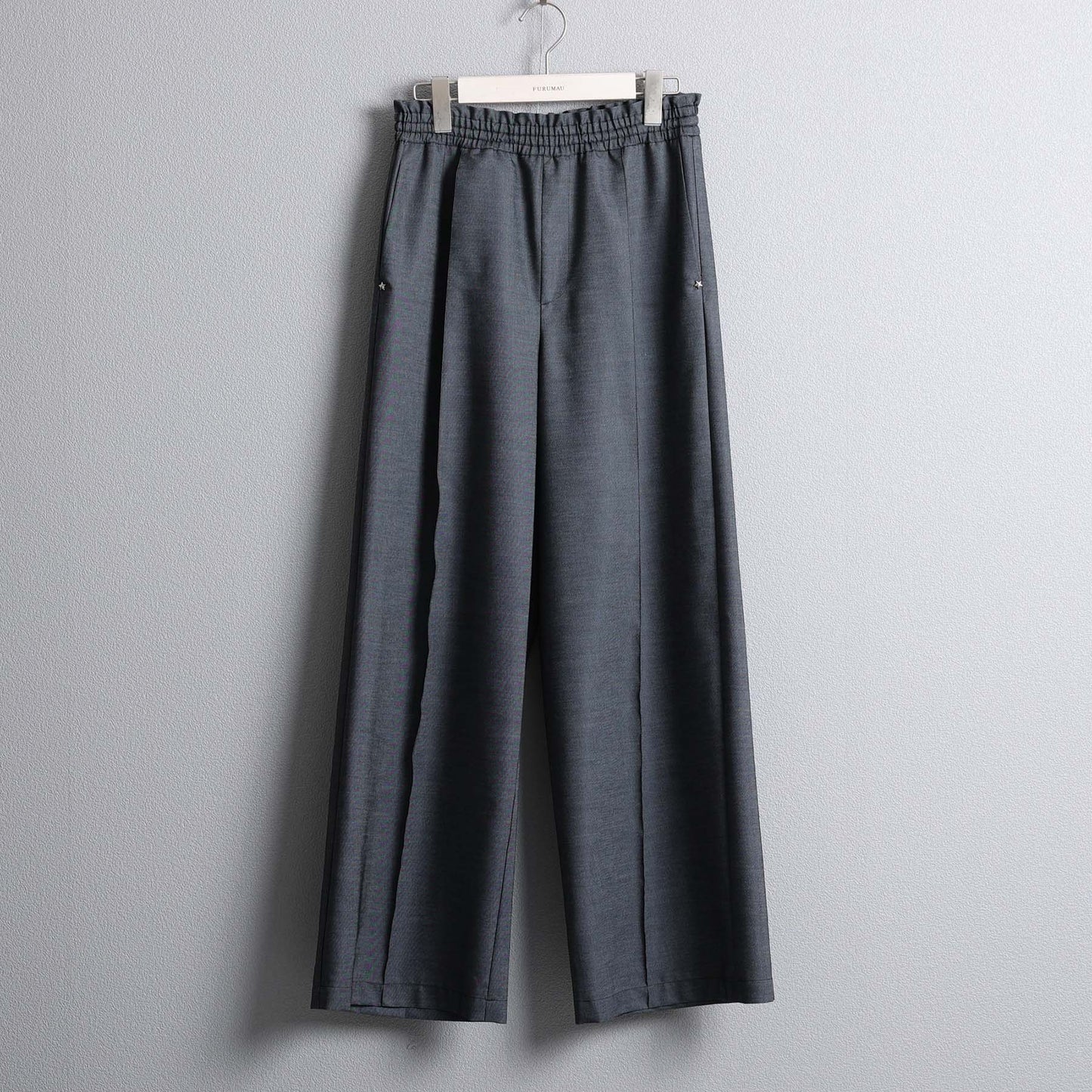 F-PT-10「Function light denim」Easy wide pants【BLACK】