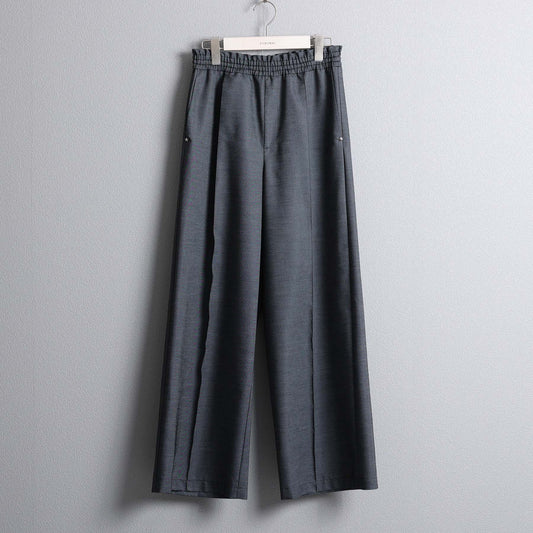 F-PT-10「Function light denim」Easy wide pants【BLACK】