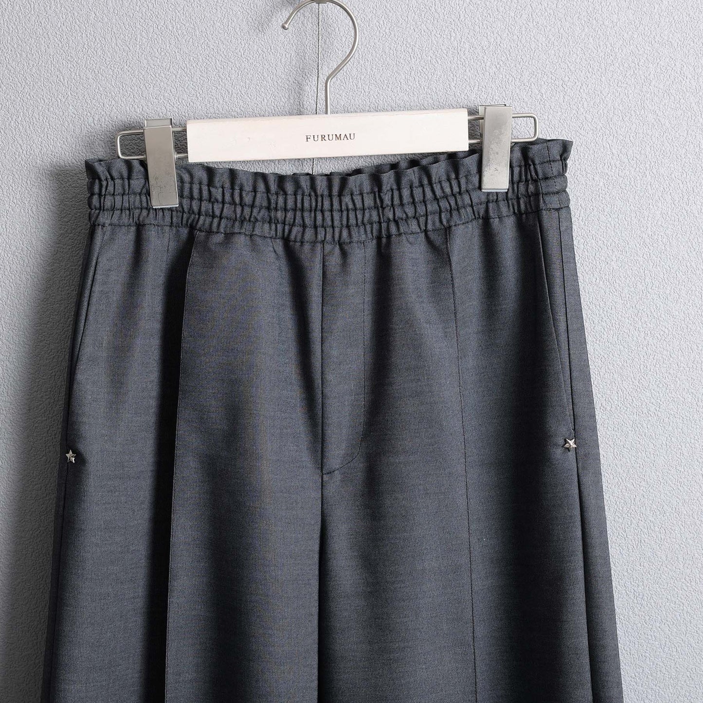 F-PT-10「Function light denim」Easy wide pants【BLACK】