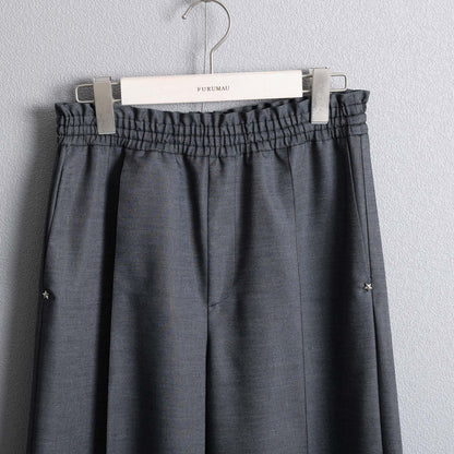 F-PT-10「Function light denim」Easy wide pants【BLACK】