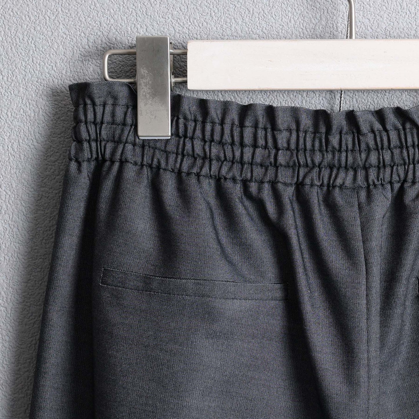 F-PT-10「Function light denim」Easy wide pants【BLACK】