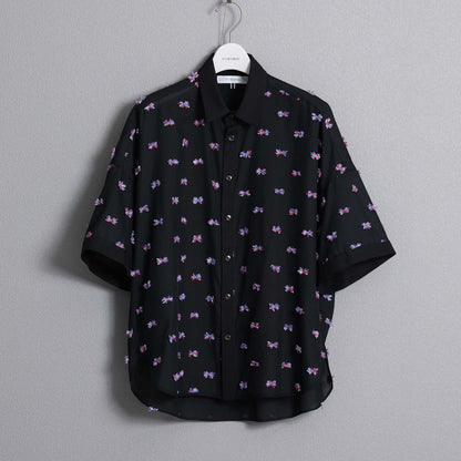 C-BL-83 Robin flower blouse WHITE