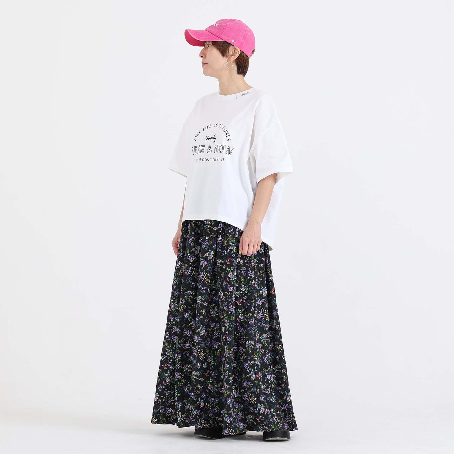 C-BL-83 Robin flower blouse WHITE