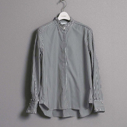 2026AW【9月上旬お届け予定】 F-SH-06「Stripe typewriter」Stand collar shirt【全3色】