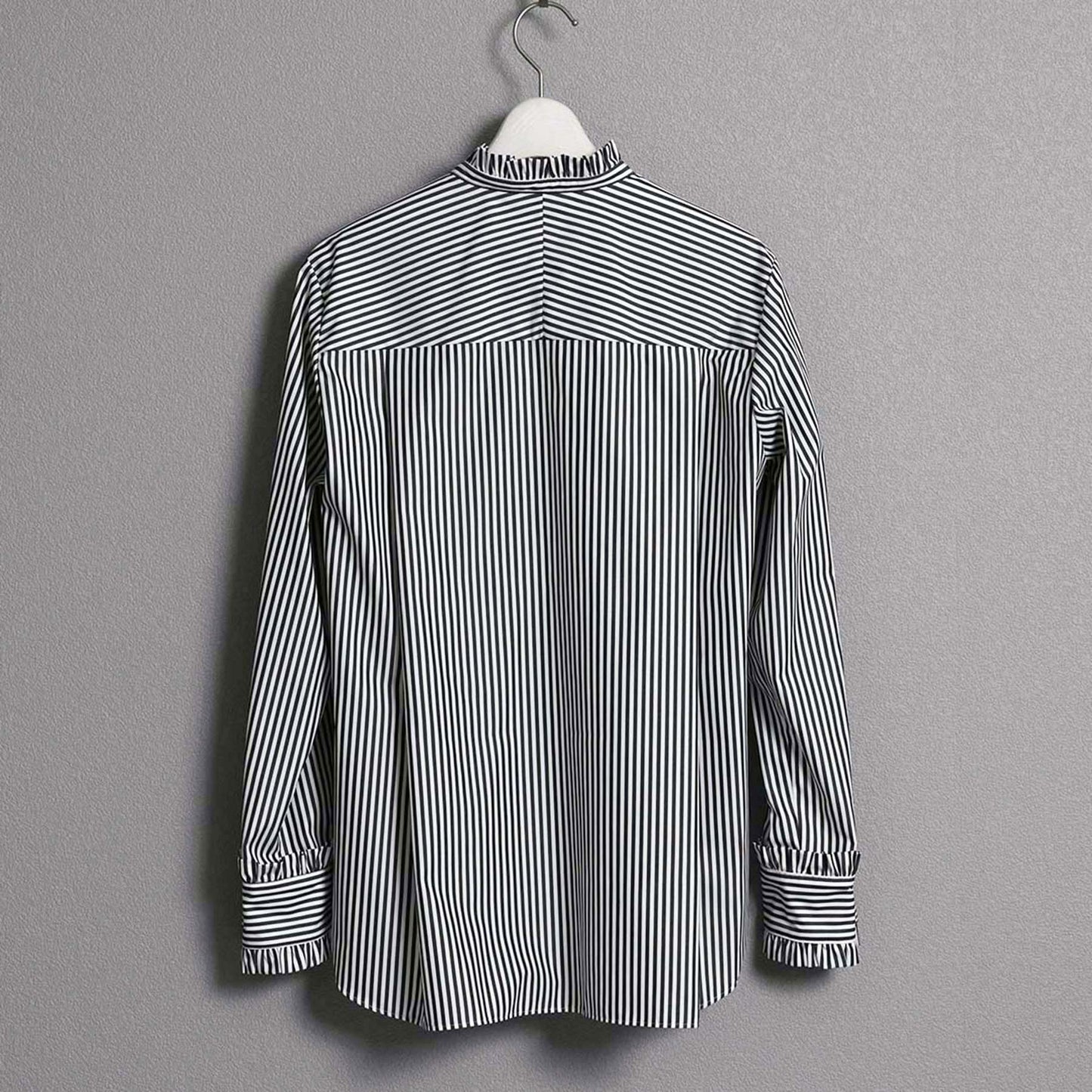 2026AW【9月上旬お届け予定】 F-SH-06「Stripe typewriter」Stand collar shirt【全3色】