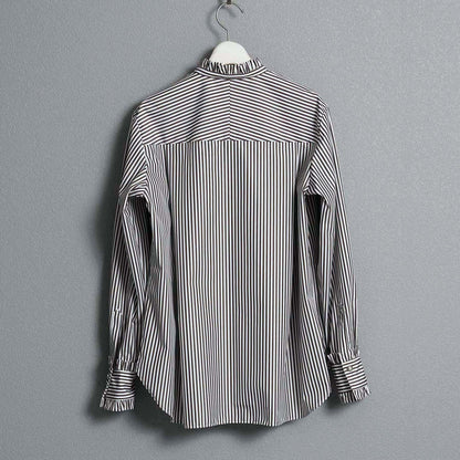 2026AW【9月上旬お届け予定】 F-SH-06「Stripe typewriter」Stand collar shirt【全3色】