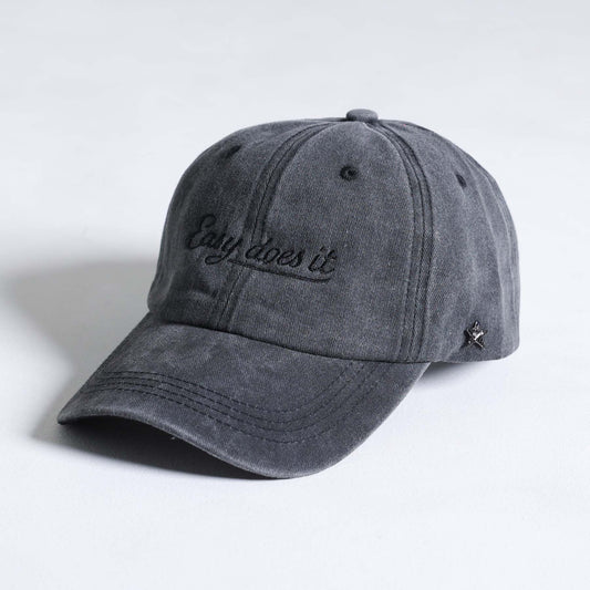F-HT-01「Washed cotton」Logo cap【BLACK】