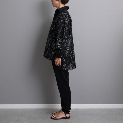C-BL-72「Blanche」Relax shirts BLACK