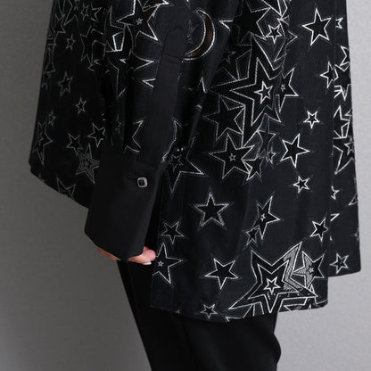 C-BL-72「Blanche」Relax shirts BLACK