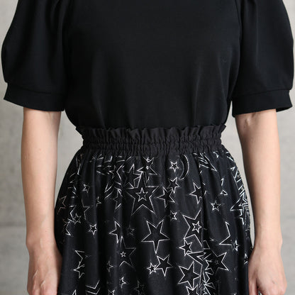 C-SK-119「Blanche」 Long skirt BLACK