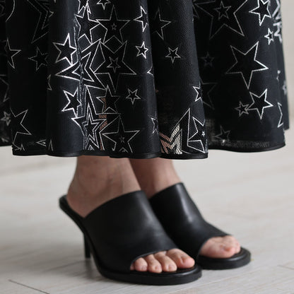C-SK-119「Blanche」 Long skirt BLACK