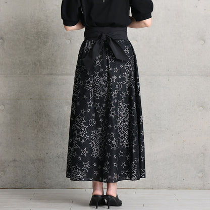 C-SK-119「Blanche」 Long skirt BLACK