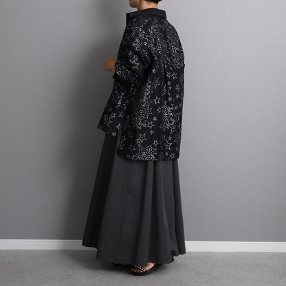 C-BL-72「Blanche」Relax shirts BLACK