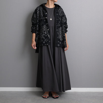 C-BL-72「Blanche」Relax shirts BLACK