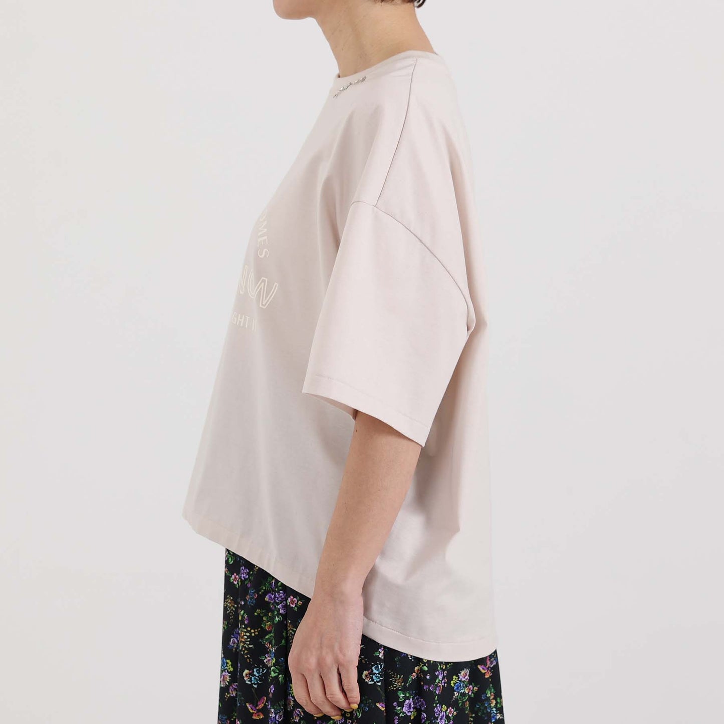 F-CS-10H「Snowmelt knit」Logo tee【BEIGE】