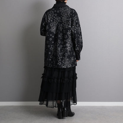 C-BL-72「Blanche」Relax shirts BLACK