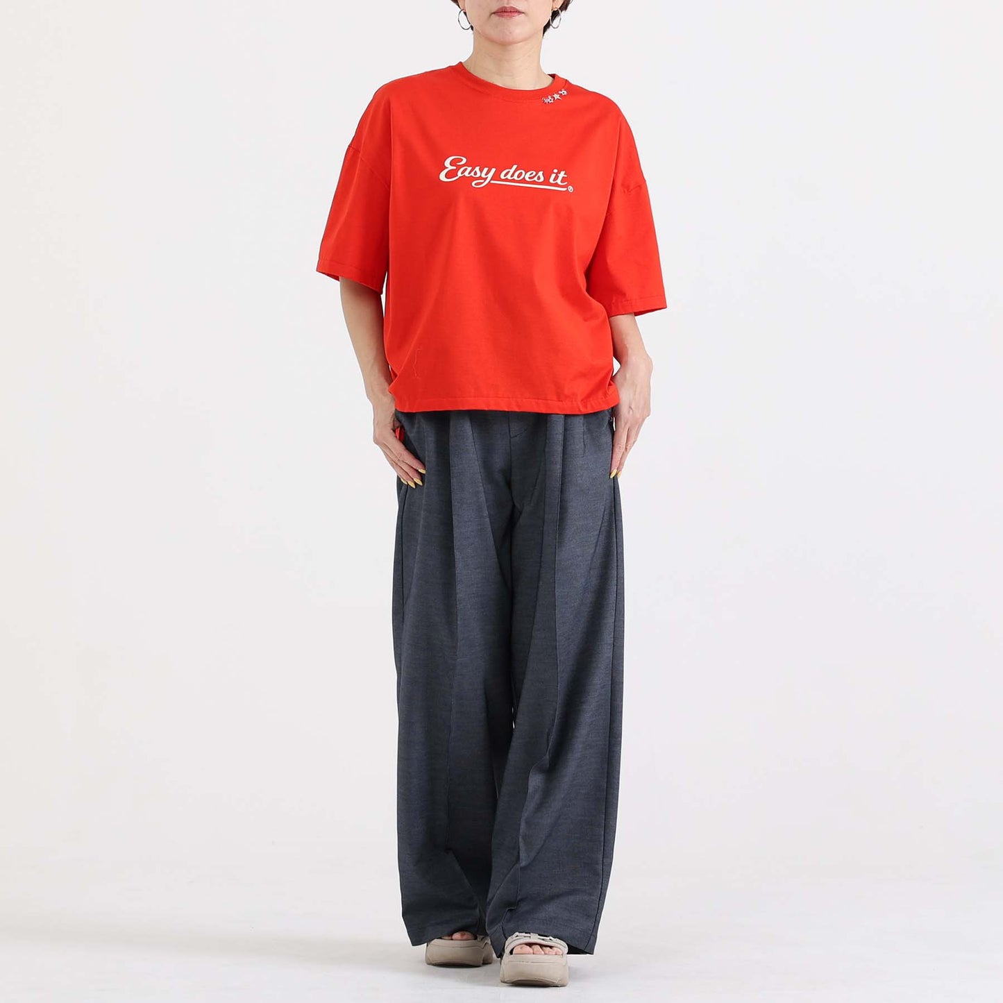 C-BL-83 Robin flower blouse WHITE