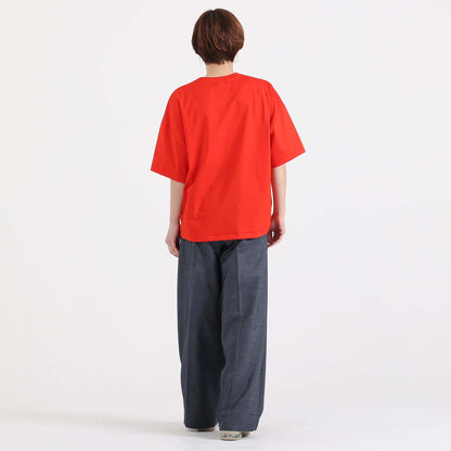 F-CS-10H「Snowmelt knit」Logo tee【RED】