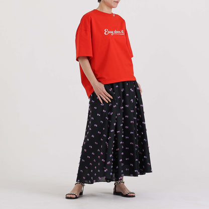 C-BL-83 Robin flower blouse WHITE