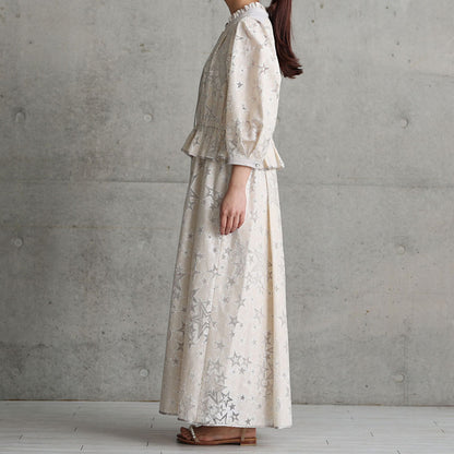 C-OP-62「Blanche」peplum dress ECRU