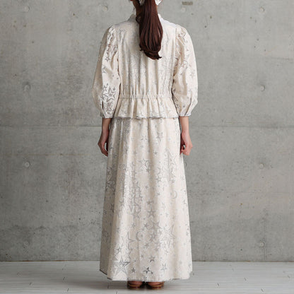 C-OP-62「Blanche」peplum dress ECRU