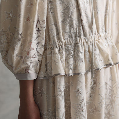 C-OP-62「Blanche」peplum dress ECRU
