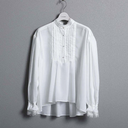 C-BL-83 Robin flower blouse WHITE