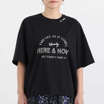 F-CS-10H「Snowmelt knit」Logo tee【BLACK】