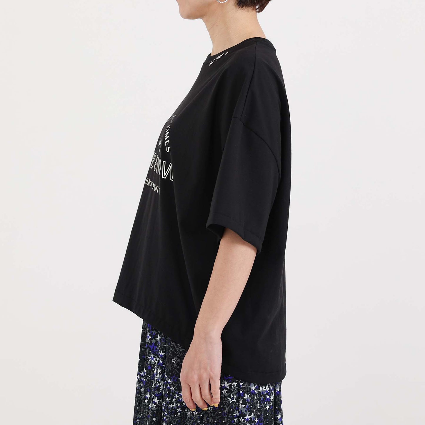 F-CS-10H「Snowmelt knit」Logo tee【BLACK】