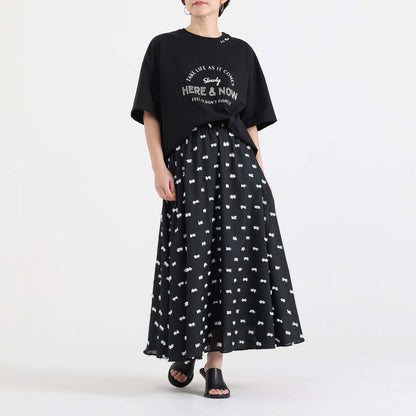 F-CS-10H「Snowmelt knit」Logo tee【BLACK】